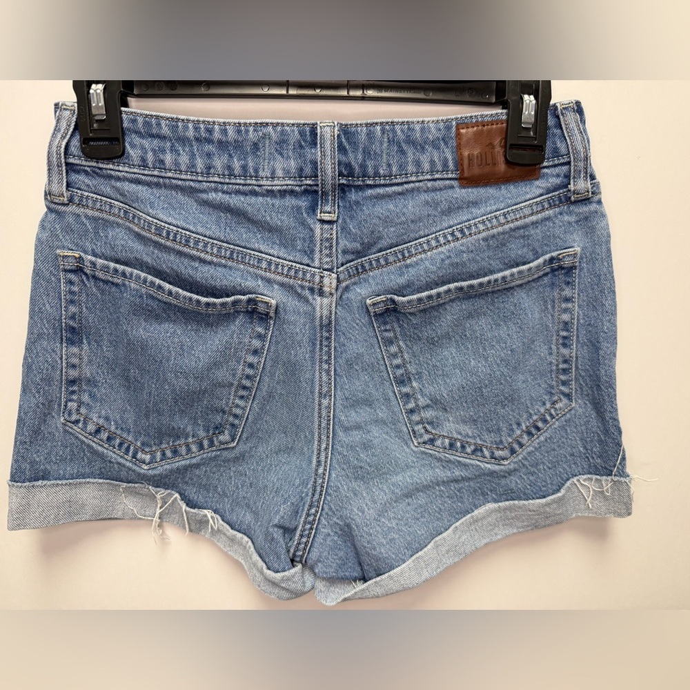 Hollister Ultra High Rise Mom Blue Jean Short Hollister Vintage Stretch Size 2 - Picture 3 of 5